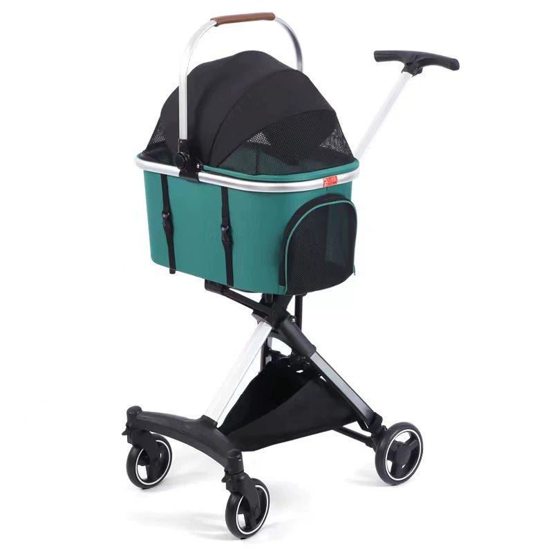 Pet Portable Foldable Dog Walking Car Dog Cat Cabas Diaper Bag Small and Medium Size Dog Cat Trolley Wagon - Fourdemall