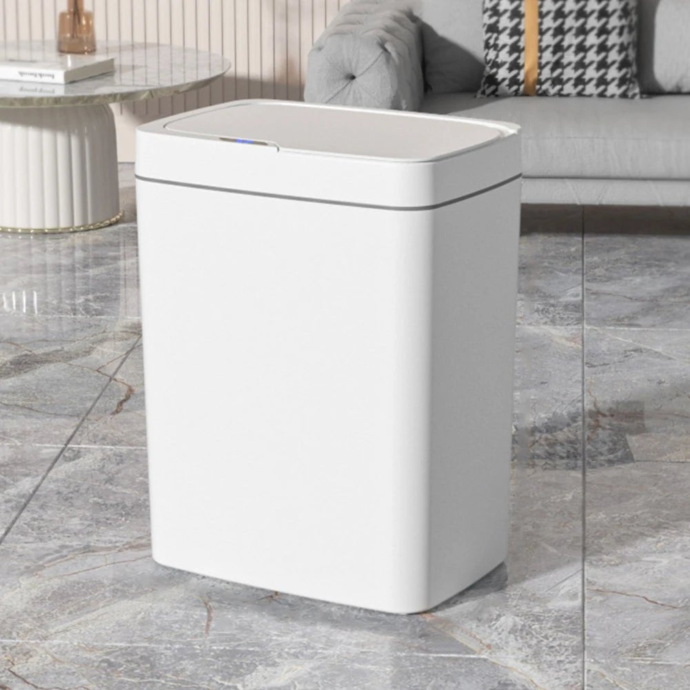 15/18L Auto Motion Sensor Rubbish Can Automatic Trash Bin Waterproof Quiet Wastebasket Rechargeable for Kitchen Bathroom Bedroom - Fourdemall