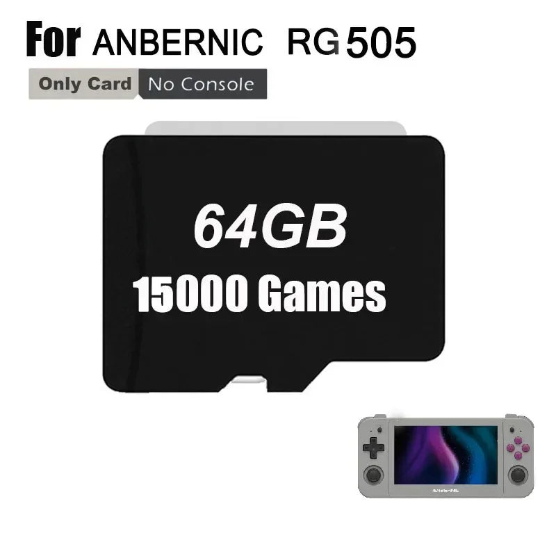 RG505 ANBERNIC TF Card Memory Cards 64G 128G 256G 512G Memory Cards Games 70000 Games PS 450 GAMES Retro Handheld Console - Fourdemall