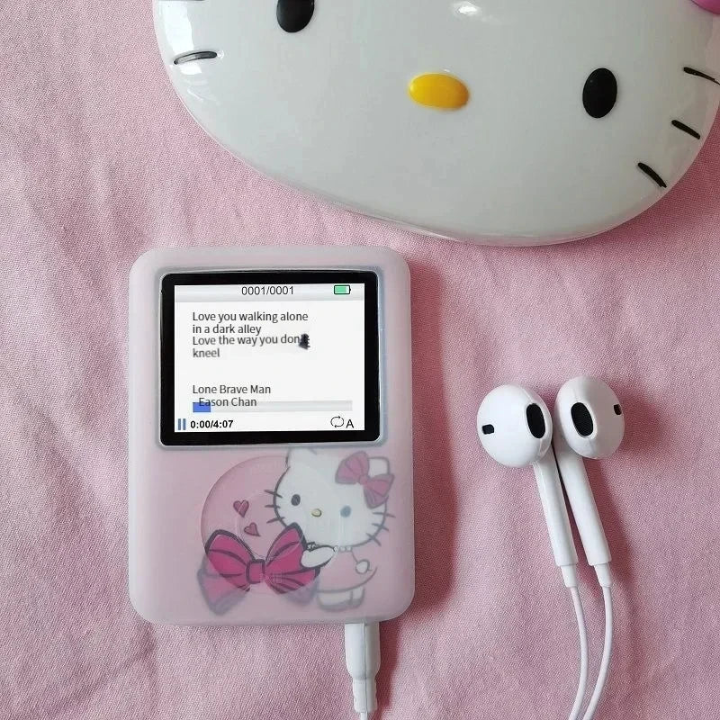 kawaii hello kitty Student MP3 Cartoon anime Portable mini music Walkman sports companion Sound can be played externally new - Fourdemall