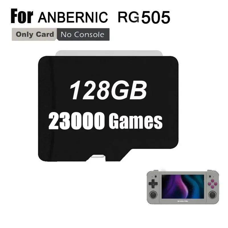 RG505 ANBERNIC TF Card Memory Cards 64G 128G 256G 512G Memory Cards Games 70000 Games PS 450 GAMES Retro Handheld Console - Fourdemall