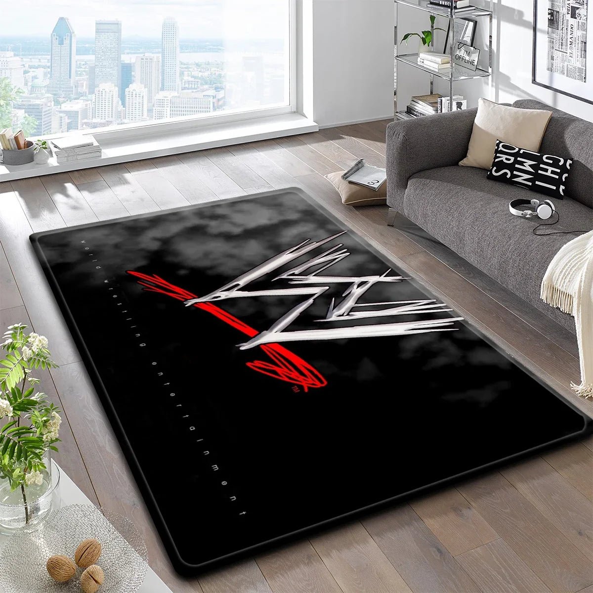 W - WWE World Wrestling LOGO TV GAME Carpet Kitchen Mat Entrance Doormat Bedroom Decoration Living Room Bathroom Anti - slip Rug - Fourdemall