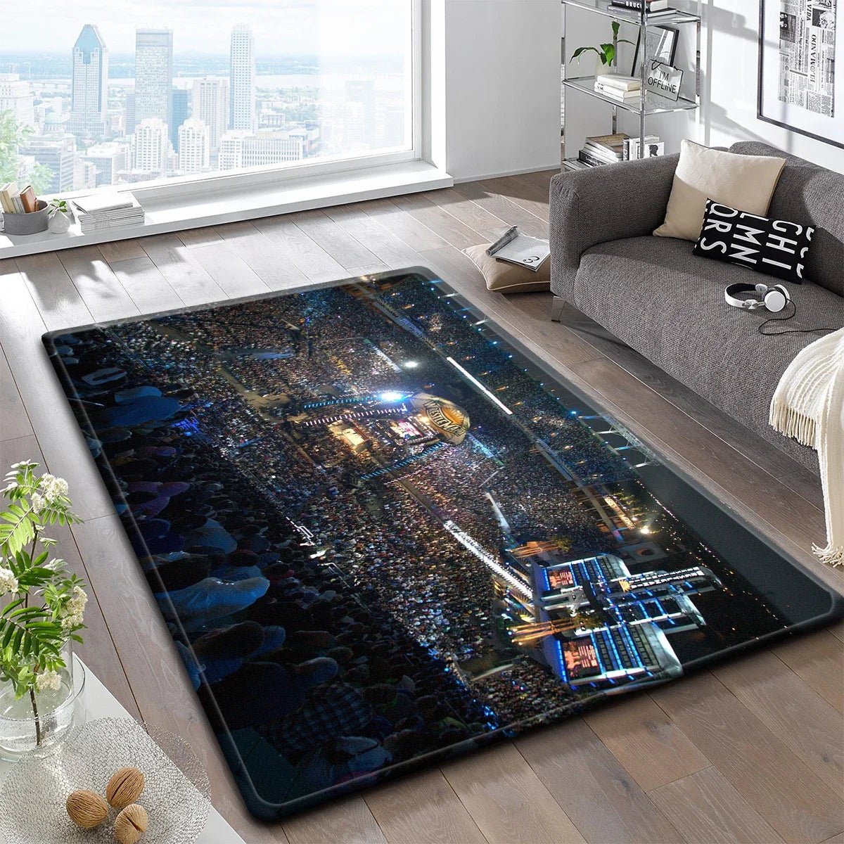 W - WWE World Wrestling LOGO TV GAME Carpet Kitchen Mat Entrance Doormat Bedroom Decoration Living Room Bathroom Anti - slip Rug - Fourdemall