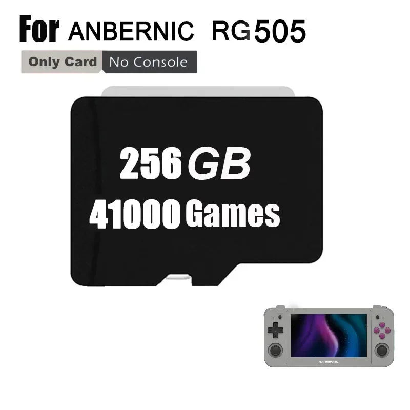 RG505 ANBERNIC TF Card Memory Cards 64G 128G 256G 512G Memory Cards Games 70000 Games PS 450 GAMES Retro Handheld Console - Fourdemall