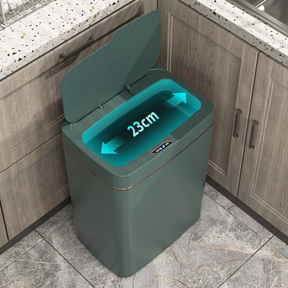 15/18L Auto Motion Sensor Rubbish Can Automatic Trash Bin Waterproof Quiet Wastebasket Rechargeable for Kitchen Bathroom Bedroom - Fourdemall