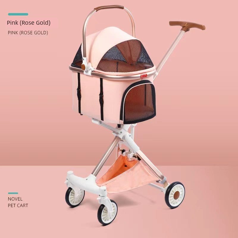 Pet Portable Foldable Dog Walking Car Dog Cat Cabas Diaper Bag Small and Medium Size Dog Cat Trolley Wagon - Fourdemall