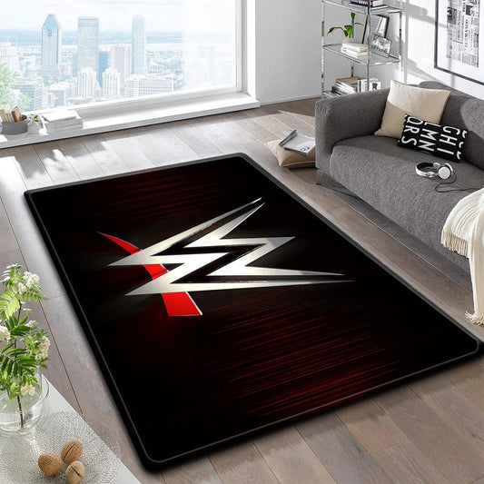 W - WWE World Wrestling LOGO TV GAME Carpet Kitchen Mat Entrance Doormat Bedroom Decoration Living Room Bathroom Anti - slip Rug - Fourdemall