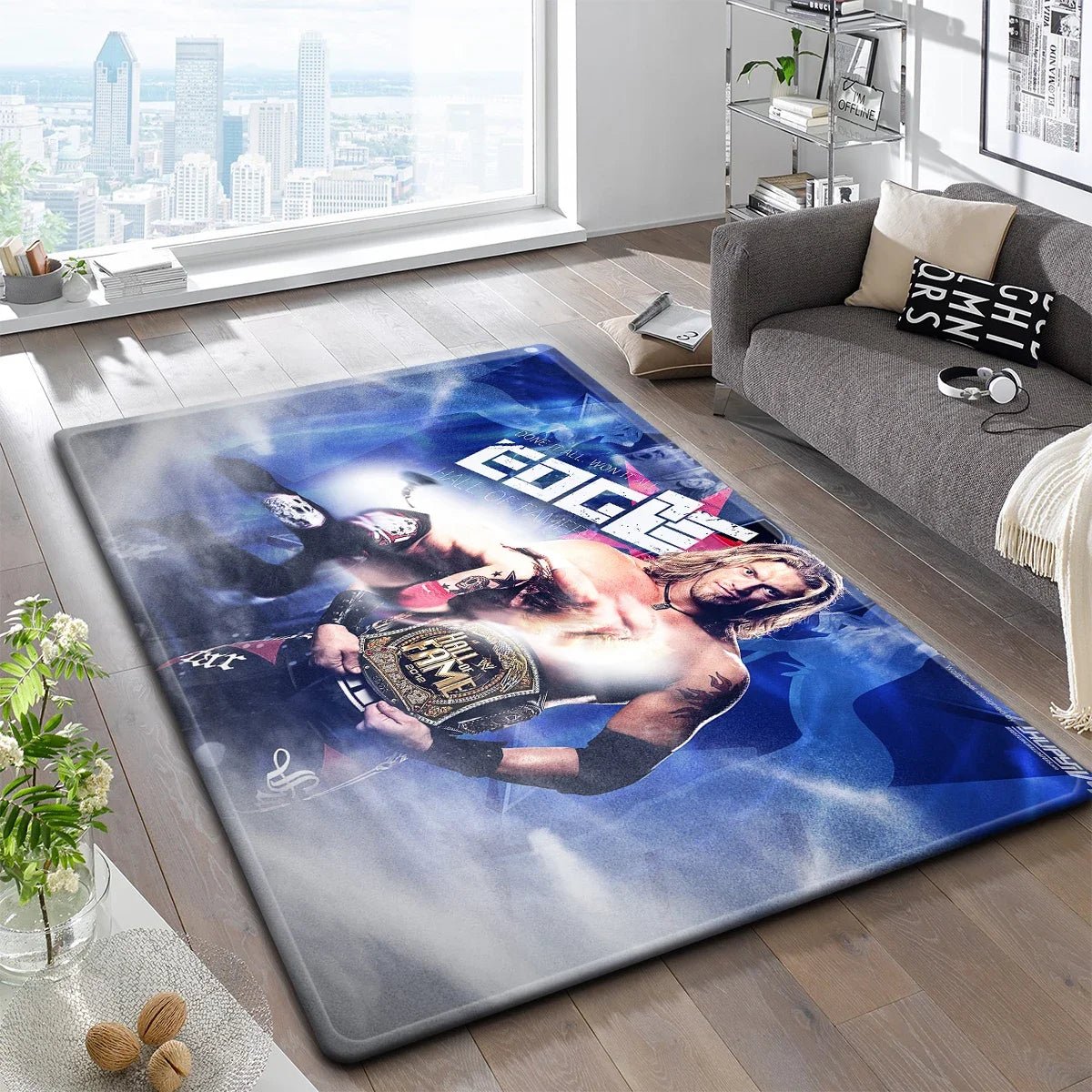 W - WWE World Wrestling LOGO TV GAME Carpet Kitchen Mat Entrance Doormat Bedroom Decoration Living Room Bathroom Anti - slip Rug - Fourdemall