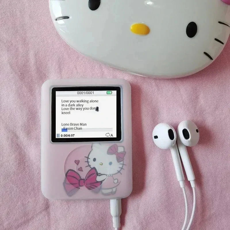 kawaii hello kitty Student MP3 Cartoon anime Portable mini music Walkman sports companion Sound can be played externally new - Fourdemall