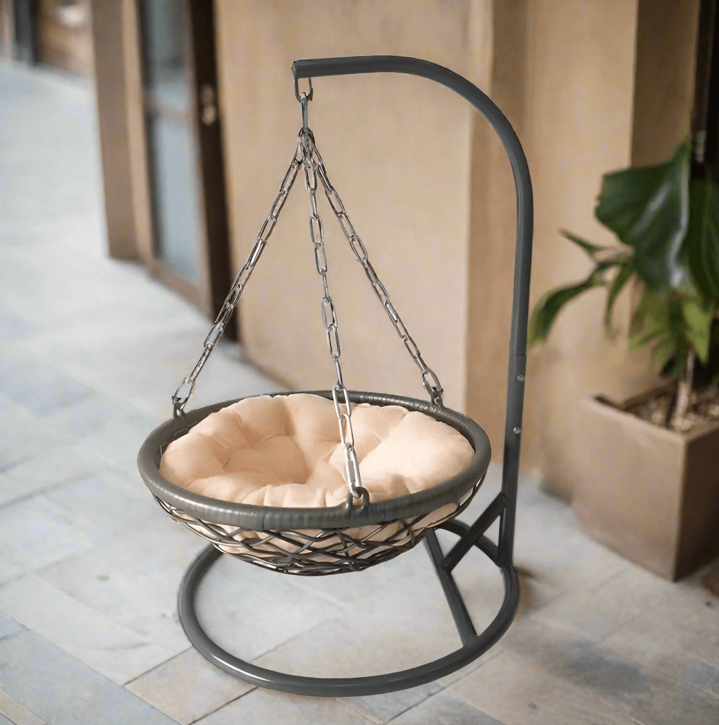 Stylish Pet Supplies Indoor Luxury Hanging rattan Swing Cat Hammock Bed - Fourdemall