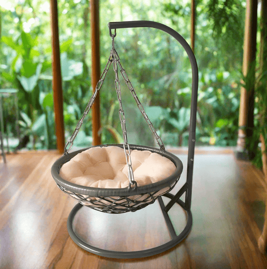 Stylish Pet Supplies Indoor Luxury Hanging rattan Swing Cat Hammock Bed - Fourdemall